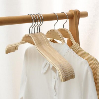 1/5/10/20pcs High Grade Wide Shoulder Wooden Coat Hangers Clothes Shirts Hanger Strong Coats Home Adult Child Hanger Suit Hanger