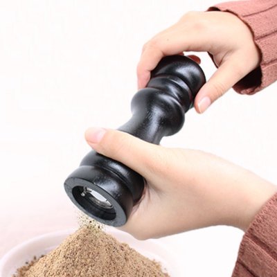 Manual Wood Salt And Pepper Mill Grinder Sharkers 4 5 6 8 10 12 inch Black Hand Flour Herb Spice Tool Kitchen gadgets