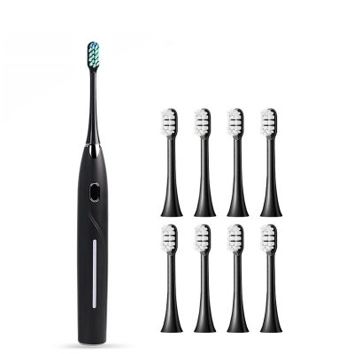 Electric Toothbrush Base Wireless Fast Charge Adult Waterproof Electronic Teeth With 8 Brushes Replacement Heads