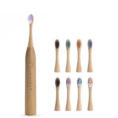 Bamboo Wood Material Electric Toothbrush Natural Environmental Friendly Reuse Intelligent Chargeable