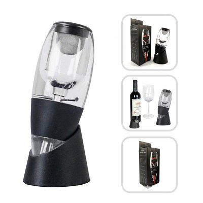 Whiskey Decanter Quick Decanter Bar Dispenser Wine Aerator Decanter Filter + Red White Wine Flavour Enhancer and Stand